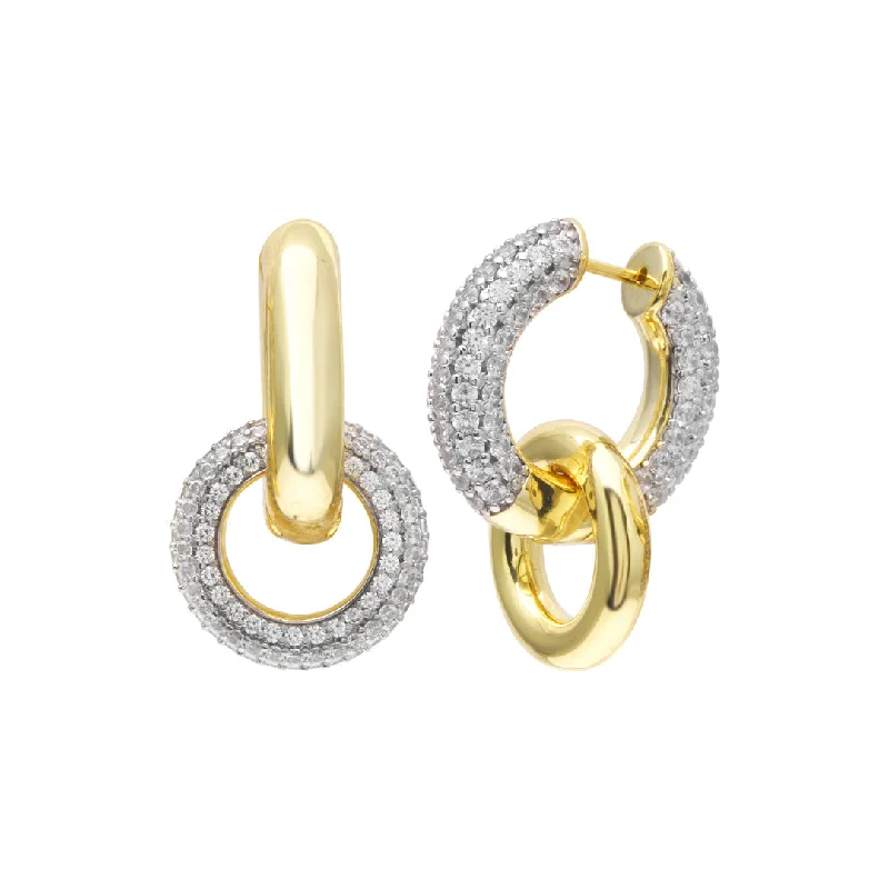 Statement Earrings for Weddings-Tubular Interlock Earrings