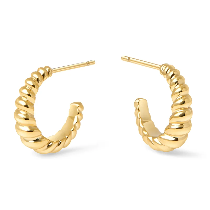 Abstract Design Earrings-Salerno II Hoop Earrings