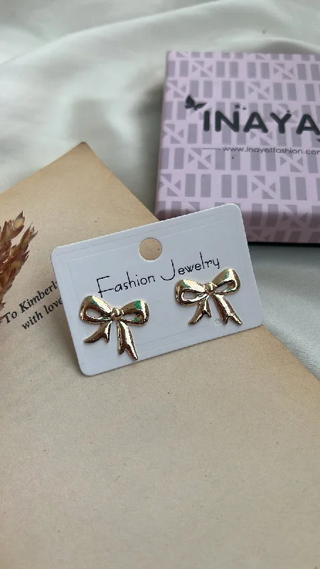 Crystal Stud Earrings-Lia bow earrings