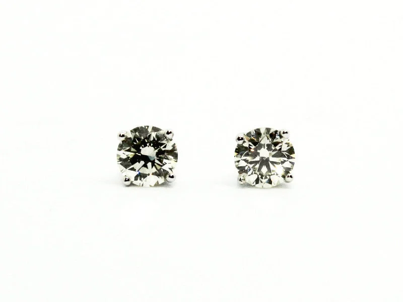 Floral Drop Earrings-ROUND DIAMOND 4 PRONG STUDS AD NO.1339