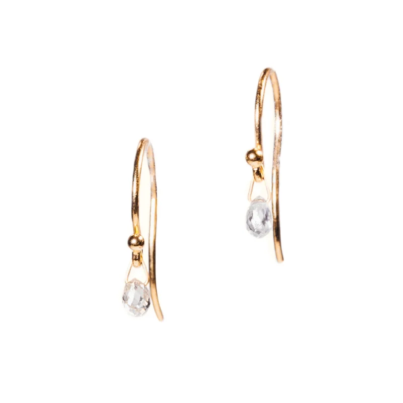 Simple Hoop Earrings-<!--ER812-->diamond briolette earrings