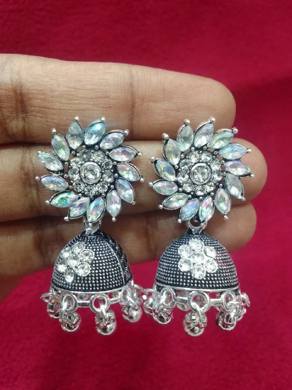 Fancy Earrings for Weddings-Beautiful Silver Color Earings Oxidized Earrings For Women