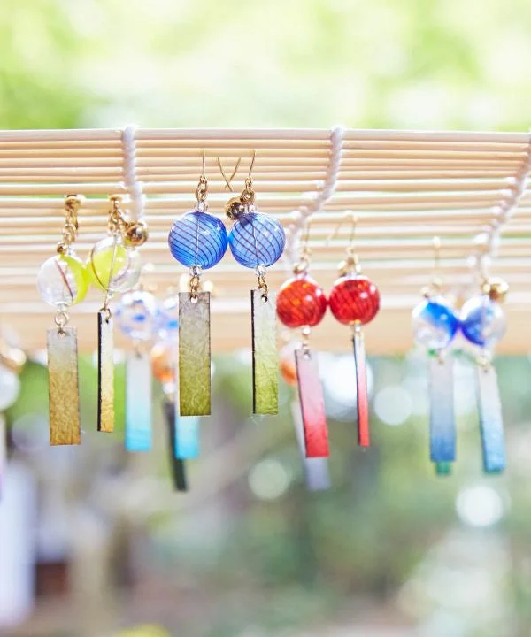 Layered Gold Earrings-FURIN Wind Chime Earrings