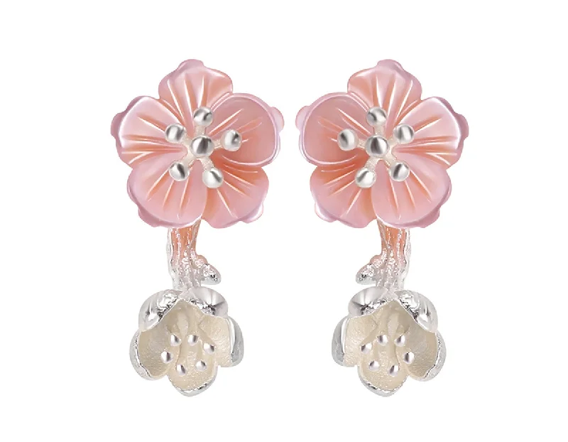 Diamond Drop Earrings-Begonia Earring